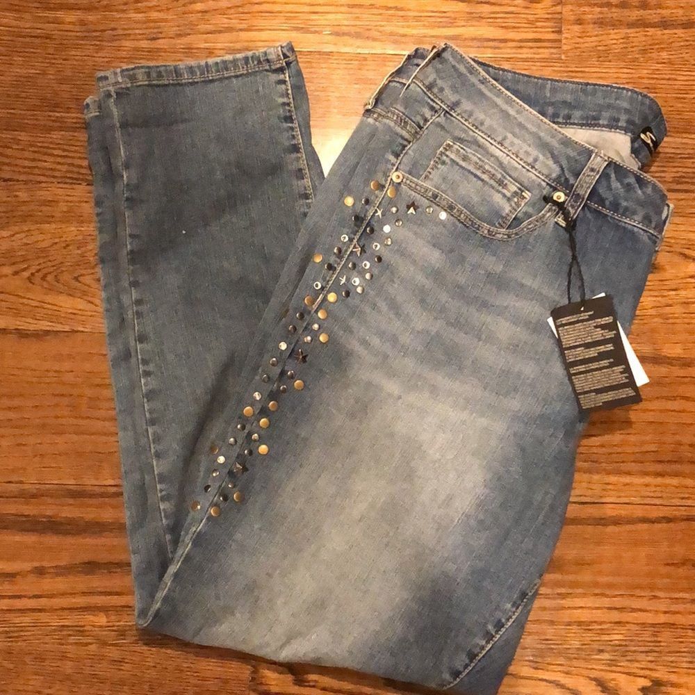 SEVEN7 Skinny Embellished Ankle Denim Jeans Limited Edition 18W NWT